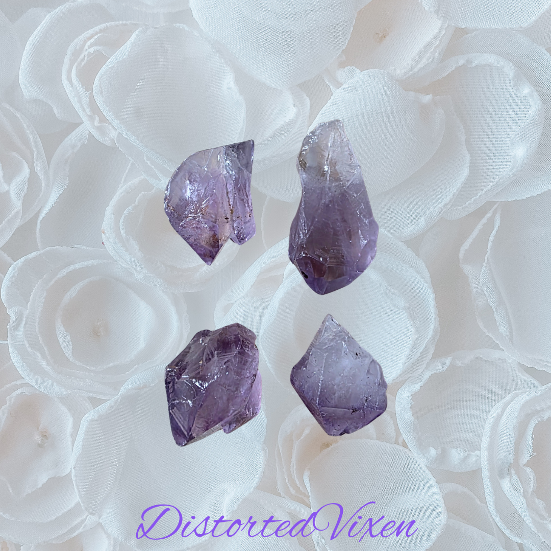 Amethyst Crystal Necklace – Adjustable Macramé Pouch – Healing & Intuition Jewelry