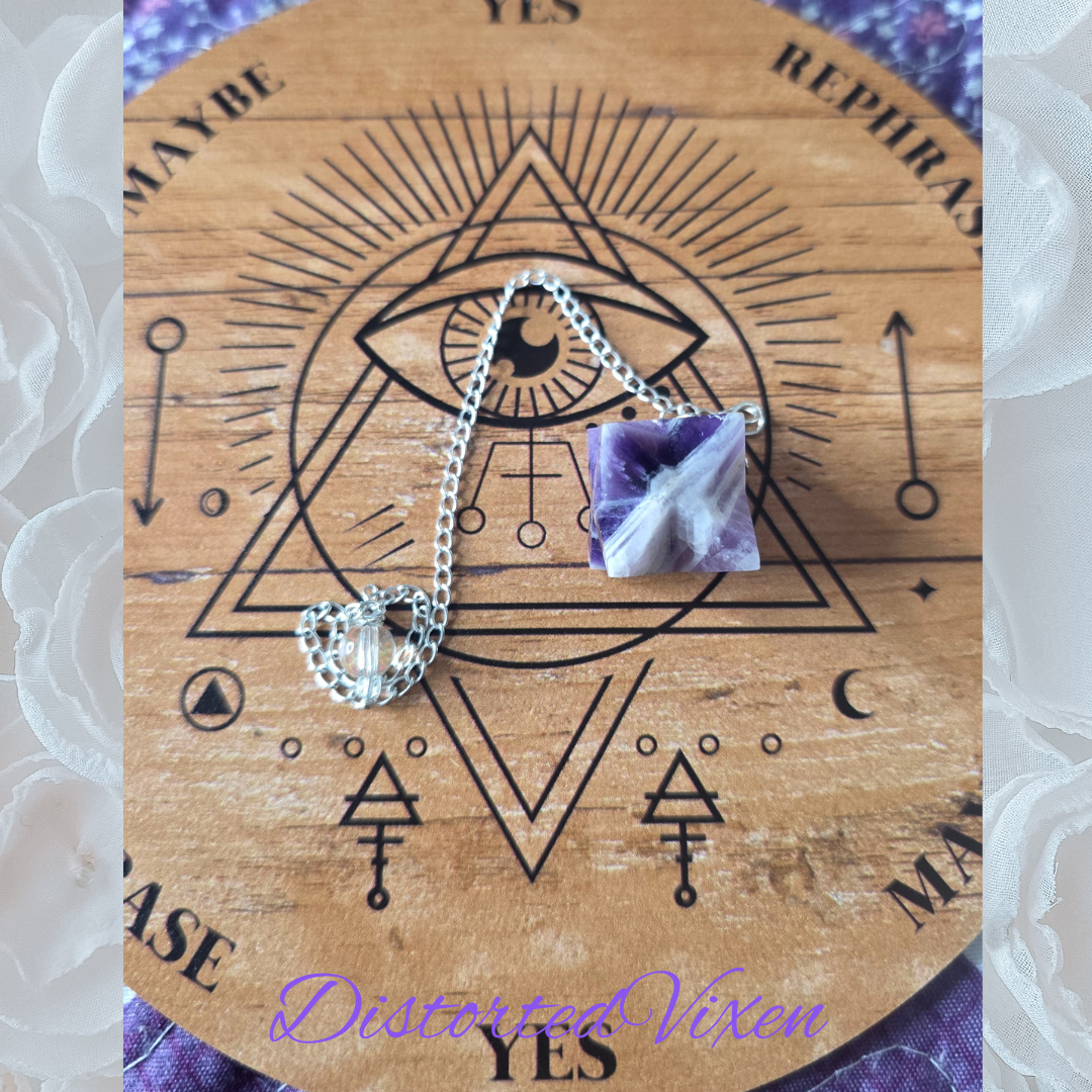 Amethyst Merkaba Pendulum • Crystal Dowsing Tool • Divination