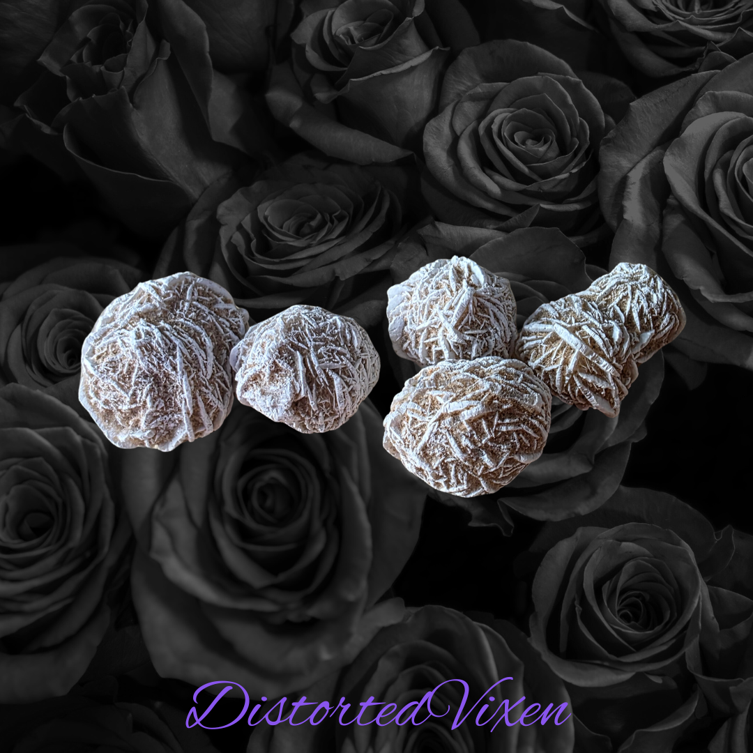 Desert Rose Crystal Bracelet – Adjustable Macramé Pouch – Protection & Clarity Jewelry