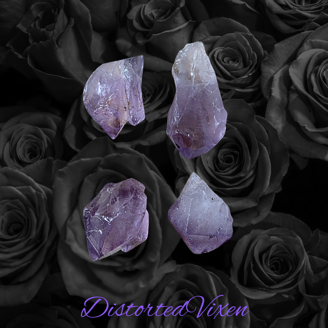 Amethyst Crystal Bracelet – Adjustable Macramé Pouch – Healing & Intuition Jewelry