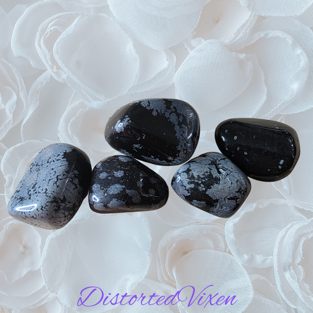 Snowflake Obsidian Macrame Necklace – Adjustable & Interchangeable