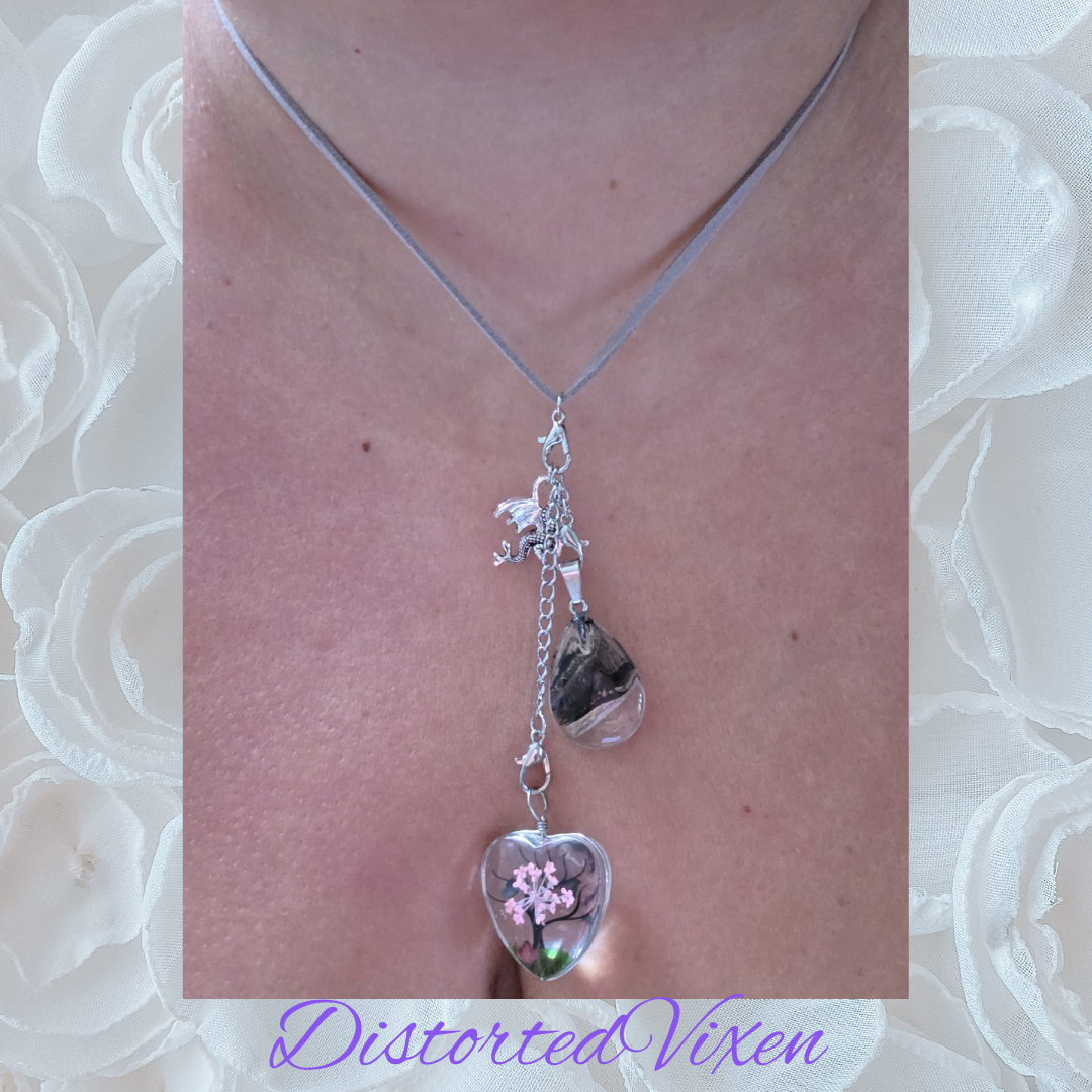 Fully Customizable Charm Necklace, Interchangeable Jewelry, Swap Layer Create Necklace, Gothic Valentine Gift