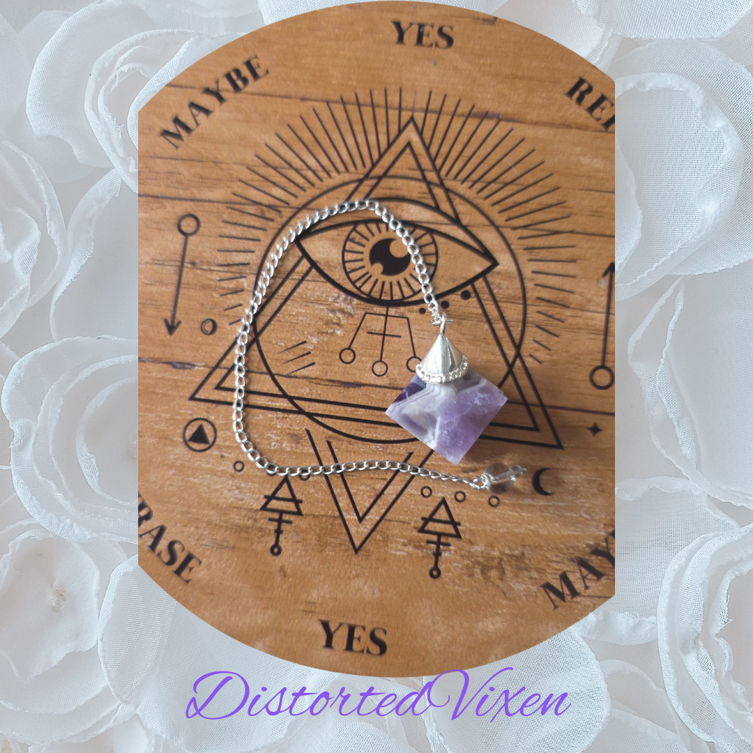 Amethyst Merkaba Pendulum • Crystal Dowsing Tool • Divination
